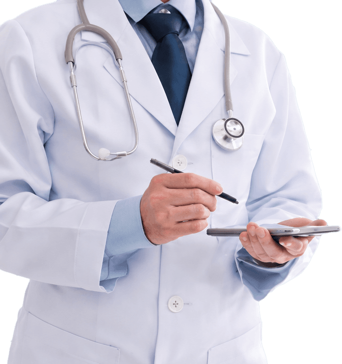Médico com estetoscópio